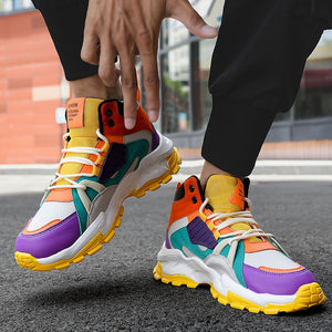 New Fashion Shoes For Men Casual High Top Chunky Sneakers Mens Trainers Tendencia 2022 Breathable Designer Zapatillas De Hombre