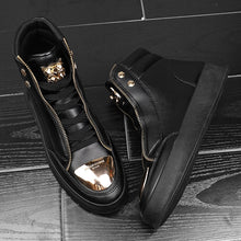 Load image into Gallery viewer, WEH Men Ankle Boots High-cut Sneakers 2022 fashion high top Shoes Leopard Platform Skate Sport Training Shoes Men Casual Shoes