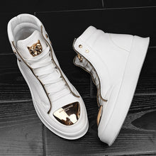 Load image into Gallery viewer, WEH Men Ankle Boots High-cut Sneakers 2022 fashion high top Shoes Leopard Platform Skate Sport Training Shoes Men Casual Shoes