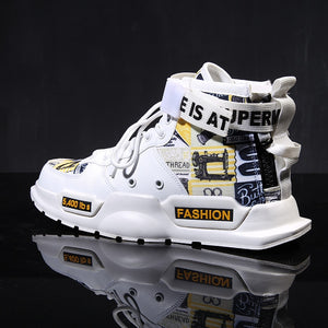 2022 Platform Sneakers Men Summer Breathable Casual Shoes Luxury Brand High Quality Red Trendy Male Shoe Tenis Zapatillas Hombre