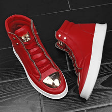 Load image into Gallery viewer, WEH Men Ankle Boots High-cut Sneakers 2022 fashion high top Shoes Leopard Platform Skate Sport Training Shoes Men Casual Shoes