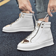 Load image into Gallery viewer, WEH Men Ankle Boots High-cut Sneakers 2022 fashion high top Shoes Leopard Platform Skate Sport Training Shoes Men Casual Shoes
