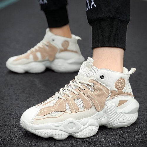 Colorful Hip Hop Men Chunky Sneakers Casual Dad Shoes High Top Lightweight Sports Fashion Men Shoes Basket Tenis Masculino